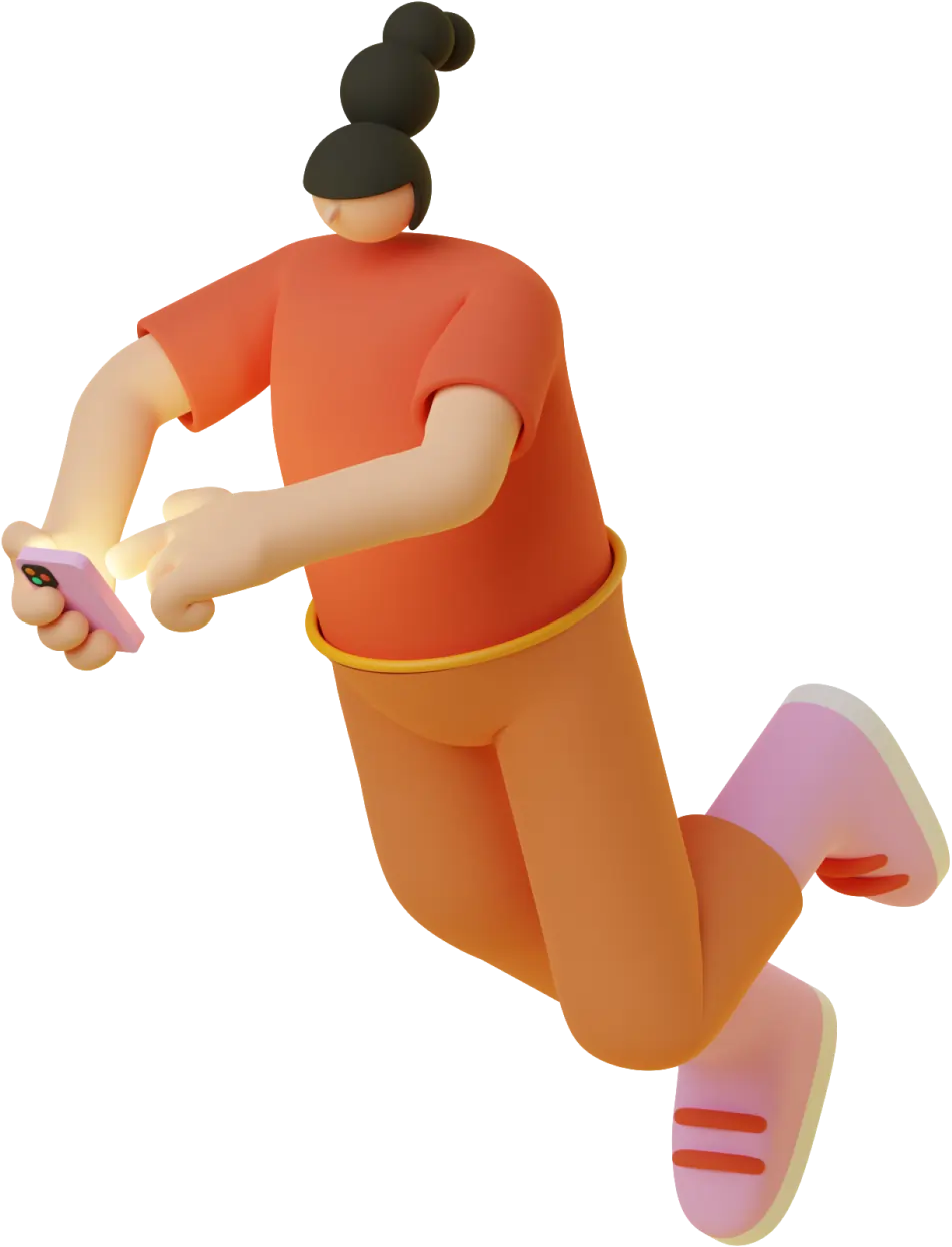 Illustration of a person on their phone